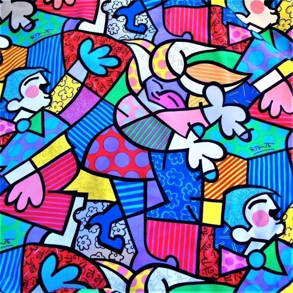 Vintage 1990s Pop Art Romero Britto Bomber Jacket - Picture 7 of 9